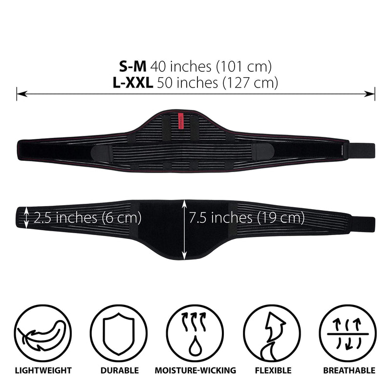 [Australia] - ORTONYX Maternity Support Belt - Back, Pelvic, Hip, Abdomen, Sciatica Pain Relief - Pregnancy Brace - S/M Black 