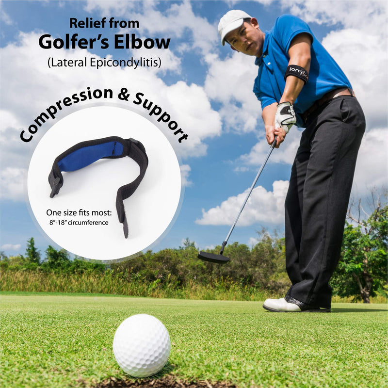 [Australia] - Ionocore Tennis Elbow Strap | Elbow Support for Men & Women | Arm Support for Tennis Elbow, Golfers Elbow, Pain Relief | Elbow Brace with EVA Compression Pad | Adjustable Tennis Elbow Support 1 