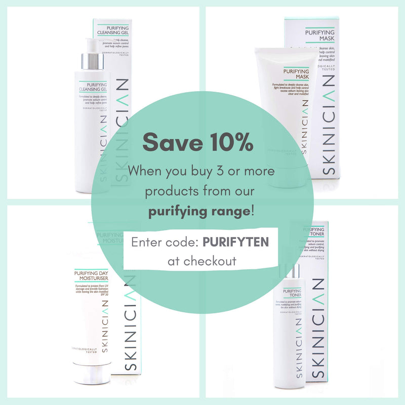 [Australia] - SKINICIAN Purifying Day Moisturiser - Moisturising Face Cream for Women & Men - Anti Wrinkle Face Moisturiser - Combat Breakouts and Acne with Premium Skincare - 100% Vegan + Cruelty Free (50ml) 