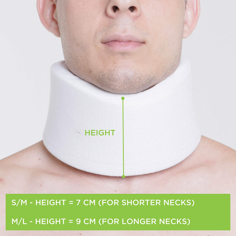 [Australia] - Foam Neck Collar by Kedley | Medical Grade Adjustable Neck Brace Support | Soft and Comfortable Cervical Collar Treating Neck and Spin Injuries. (S/M (Junior)) S/M (Pack of 1) Grey (1 pc) 