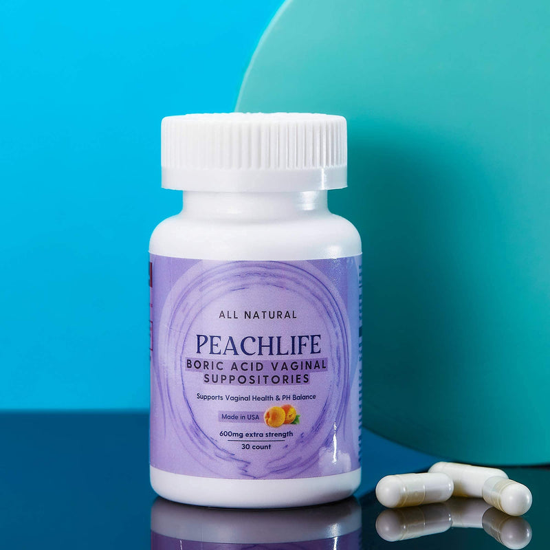 [Australia] - Peachlife Boric Acid Suppositories and Small Soft Menstrual Cup with Ring Pull 