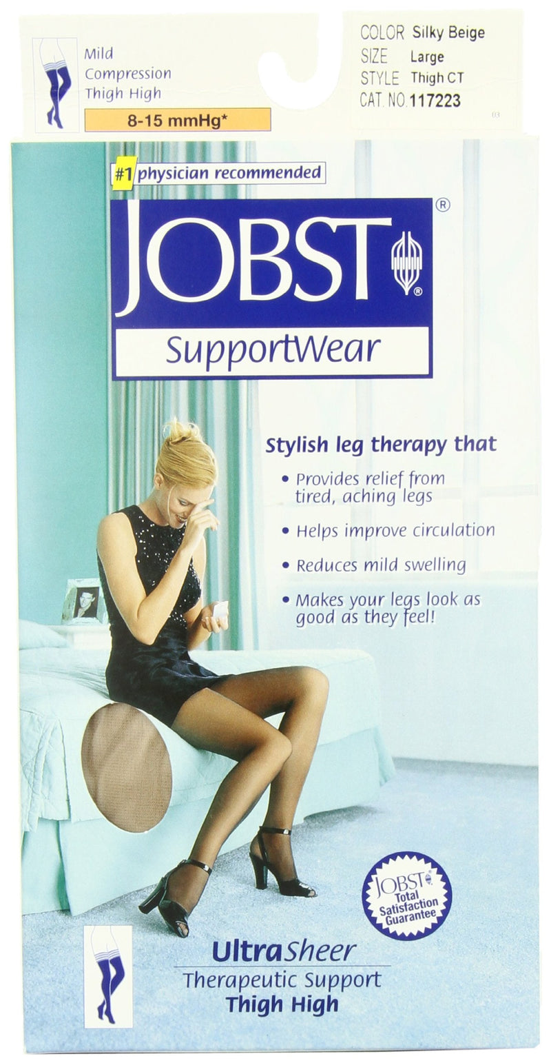 [Australia] - JOBST UltraSheer Support Compression Stockings 8-15 mmHg* Large Silky Beige Close-Toe 1 Each 
