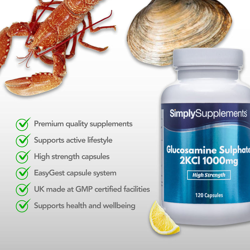 [Australia] - Glucosamine 1000mg | 120 Capsules | Perfect for Customers Looking to Support Active Living | Manufactured in The UK 