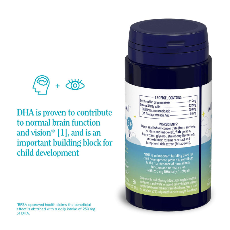 [Australia] - Omega 3 Fish Oil Supplement - Minami - MorEPA Kids 3+ with high Concentration of EPA, DHA & Vitamin D - Supports Childrens Brain and Vision Development - 60 Softgels 