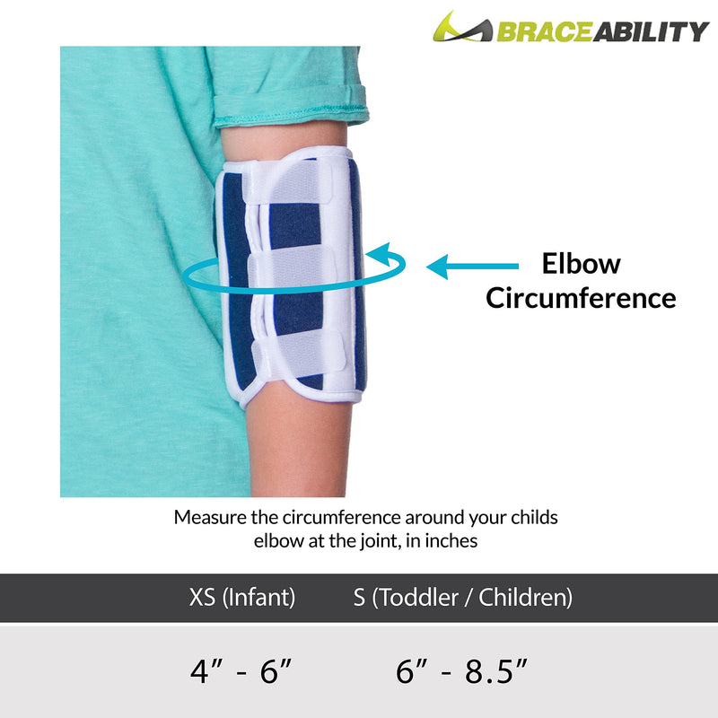 [Australia] - BraceAbility Pediatric Elbow Immobilizer - Arm Restraint Brace and Extension Splint to Keep Arm Straight for Toddlers/Children/Kids (Small) Small (Pack of 1) 