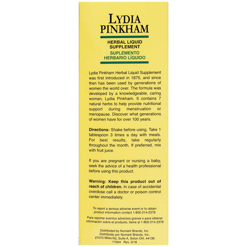 [Australia] - Lydia Pinkham Liquid Herbal Supplement for Menstruation and Menopause Support, 16 Ounce 