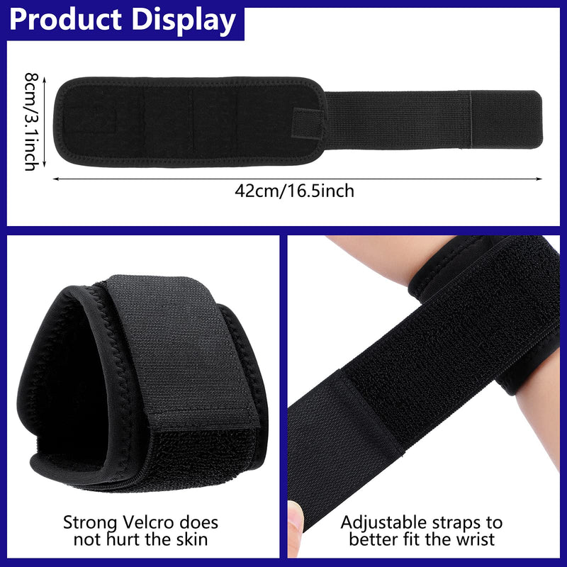 [Australia] - 4 Pieces Wrist Wrap Adjustable Wrist Brace Splint Support Wrist Strap Carpal Tunnel Wrist Brace Right and Left Hands Wrist Guard for Men and Women Sports Weightlifting, 16.5 x 3.1 Inches 