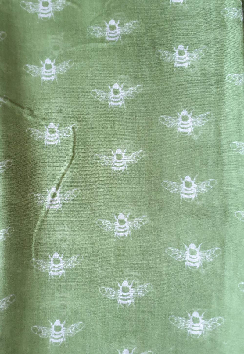 [Australia] - GlamLondon Bumble Bee Print Scarf Ladies Lightweight Fashion Oversize Wrap O- Green 