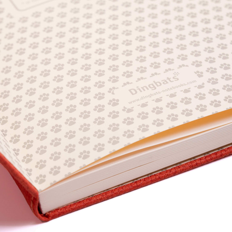 [Australia] - Dingbats* Notebooks - Wildlife Plain Medium Notebook, Orange Tiger, A5 - Hardcover - Cream 100gsm Ink-Proof Paper - Includes Pocket & Bookmark 