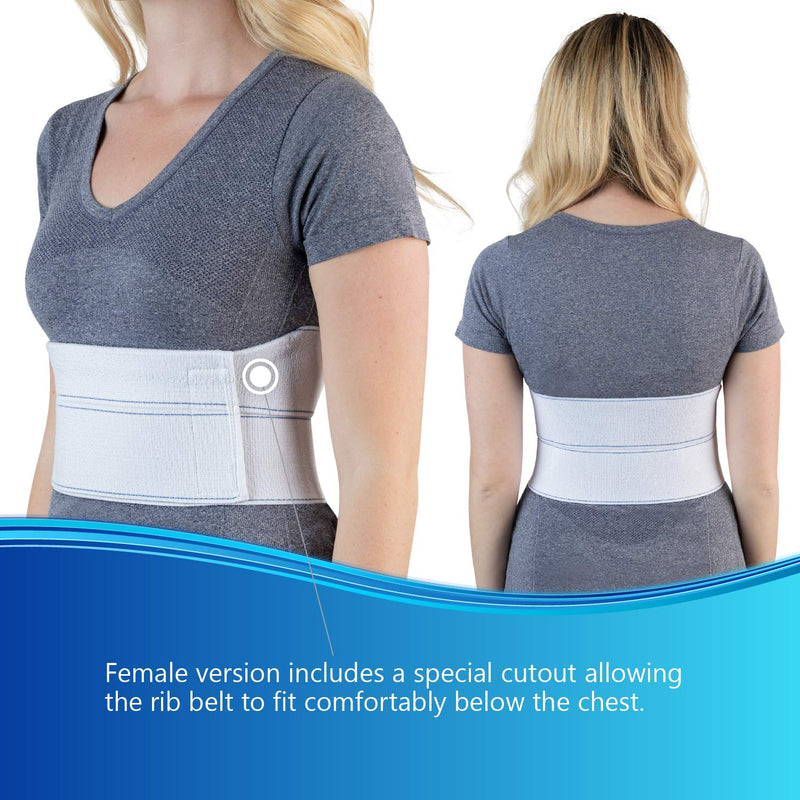 [Australia] - NYOrtho Elastic Rib Support Belt - Torso Compression Binder Binder Rib Brace Treatment,Wrap for Natural Healing (Female - Fits 30"-45" Chest) 30-45 Inch (Pack of 1) Female 