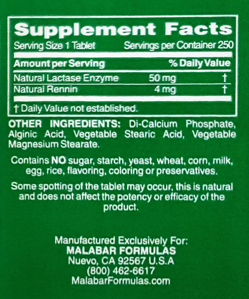 [Australia] - Super Milk Digestant - Double Strength 250 Tabs Enzyme 