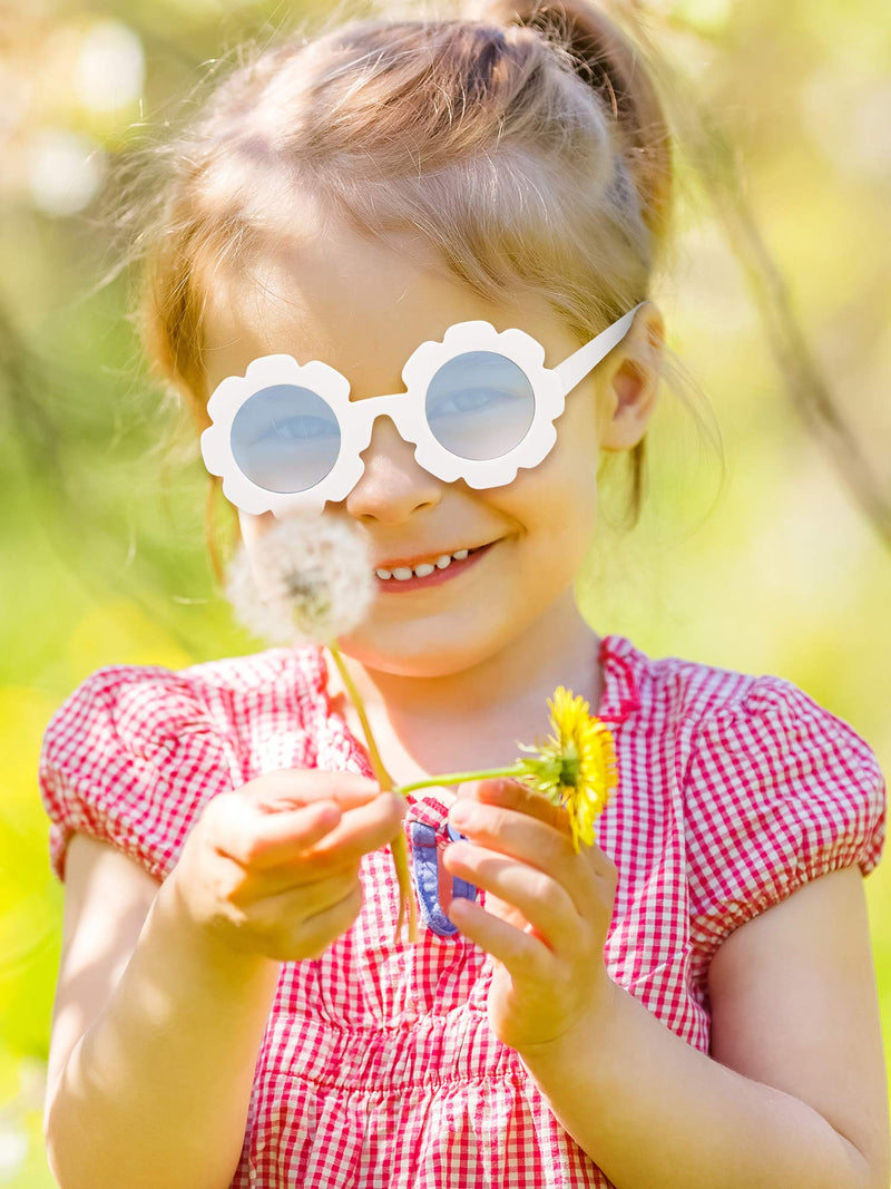 [Australia] - 5 Pairs Kids Sunglasses Cute Round Sunglasses Flower Shaped Glasses Children Girl Boy Gifts 