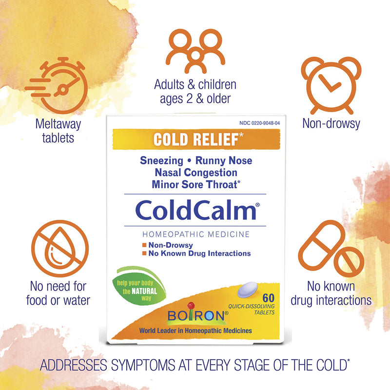 [Australia] - Boiron Coldcalm, 60 Tablets, Homeopathic Medicine for Cold Relief 60 Count (Pack of 1) 