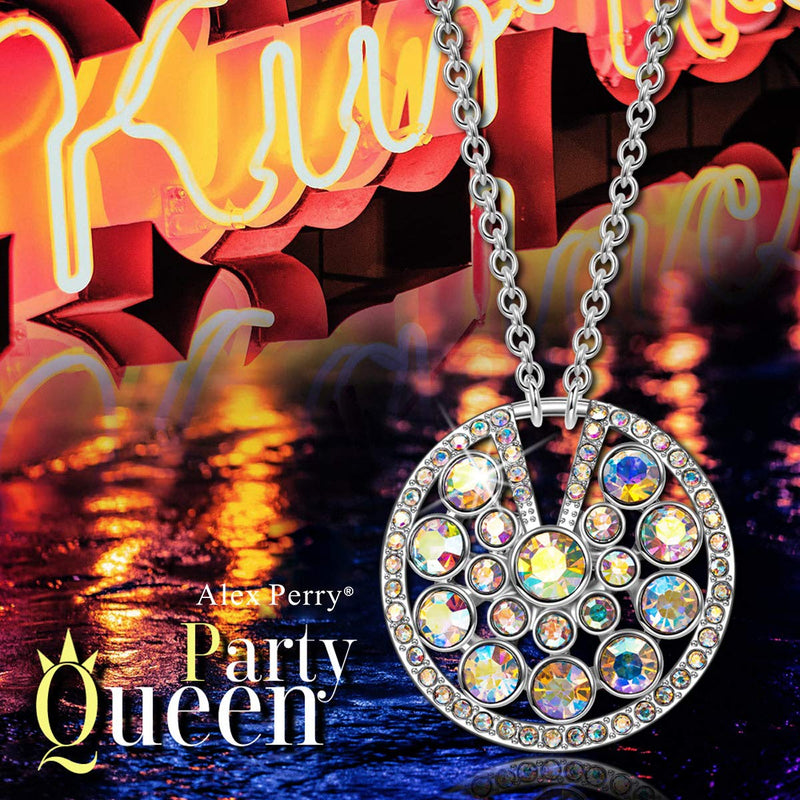 [Australia] - Alex Perry Christmas Jewelry Gifts Necklace for Women, ✦ Party Queen✦ Multi Color Circle Pendant Necklace with Crystals from Swarovski, Wedding Jewelry Gifts for Women Multi Colored Circle Disc 