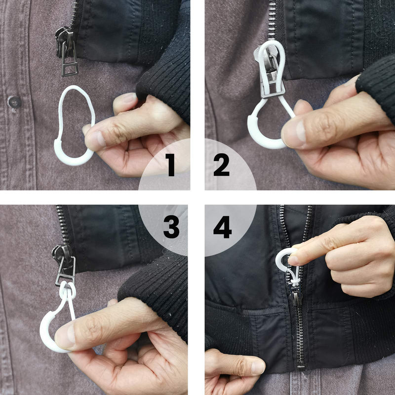 [Australia] - DailyTreasures Button Hook and Zipper Pull, Button Hook Dressing Aid with 8Pcs Zipper Pulls, Button Assist Device with Non-Slip Ribbed Handle for Seniors, Arthritis Sufferers-Shirt, Dress, Collar 