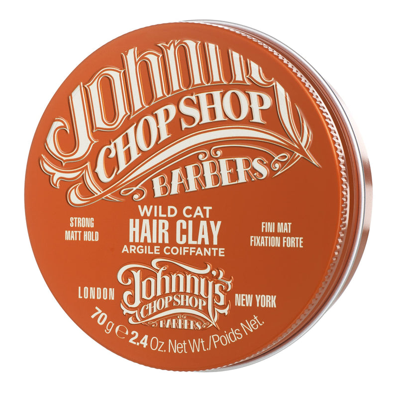 [Australia] - Johnny's Chop Shop - Wild Cat Hair Clay, Strong Hold, Matt Finish (70g) Pack of 1 