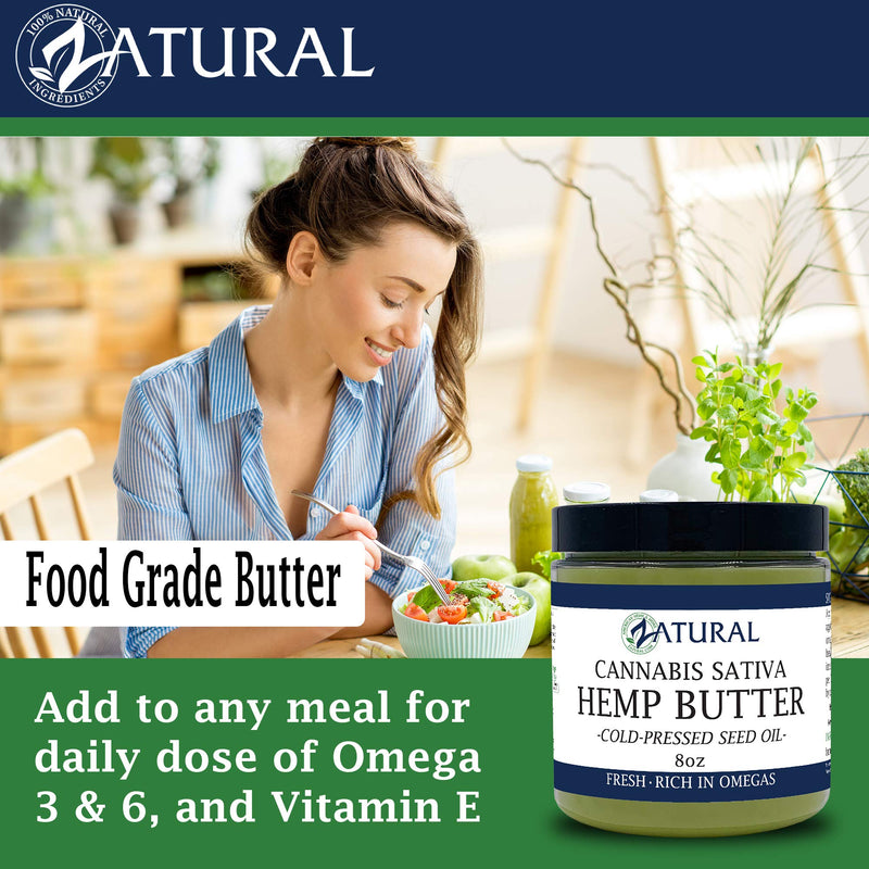 [Australia] - HEMP BUTTER | 100% Natural, Raw, Handcrafted, Vegan Butter (1 8oz) 8 Ounce (Pack of 1) 