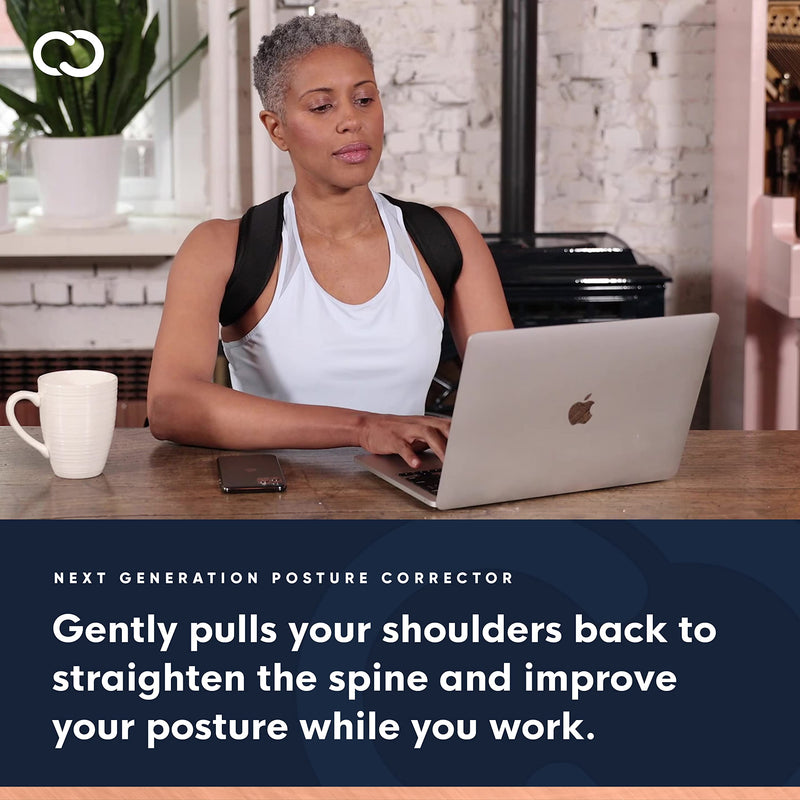 [Australia] - Copper Compression Posture Corrector for Men and Women - Copper Infused Upper Back Spine, Neck, Shoulder & Clavicle Support Brace - Adjustable & Breathable for Bad Posture, Slumping, Pain Relief Small/Medium (Pack of 1) 