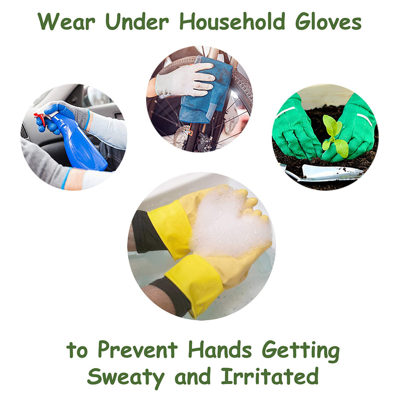 [Australia] - Bamboo Gloves for Eczema, Small/Medium, Eczema Gloves for Women and Men, Gloves for Dry Hands, Glove Liners for Sensitive Skin, Overnight Moisturizing Gloves, Skin Repair Gloves, 3 Pairs 
