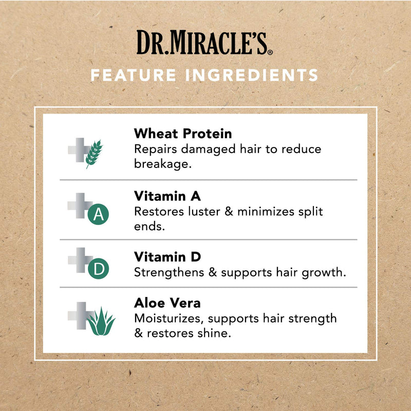 [Australia] - Dr. Miracle's Temple and Nape Gro Balm - For Healthy Hair Growth, Contains Wheat Protein, Aloe, vitamin A, Vitamin D, Strengthens, Promotes Growth, 4 o (Packaging may vary) 