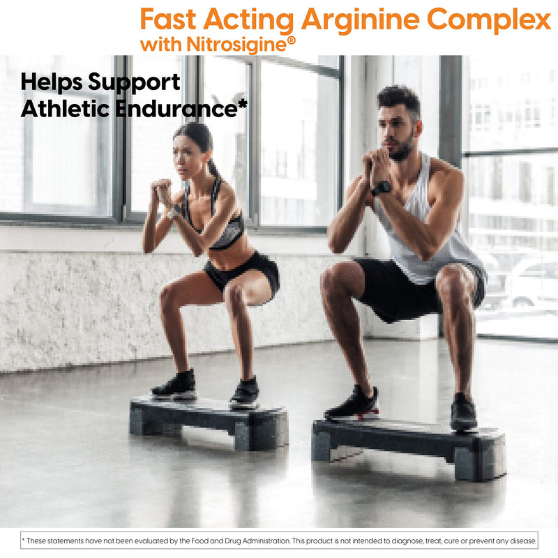 [Australia] - Doctor's Best Fast Acting Arginine Complex w/Nitrosigine, Boost Nitric Oxide, Blood Flow & Vessel Flexibility, Non-GMO, Vegan, Gluten Free, 750mg, White (DRB-00406) 