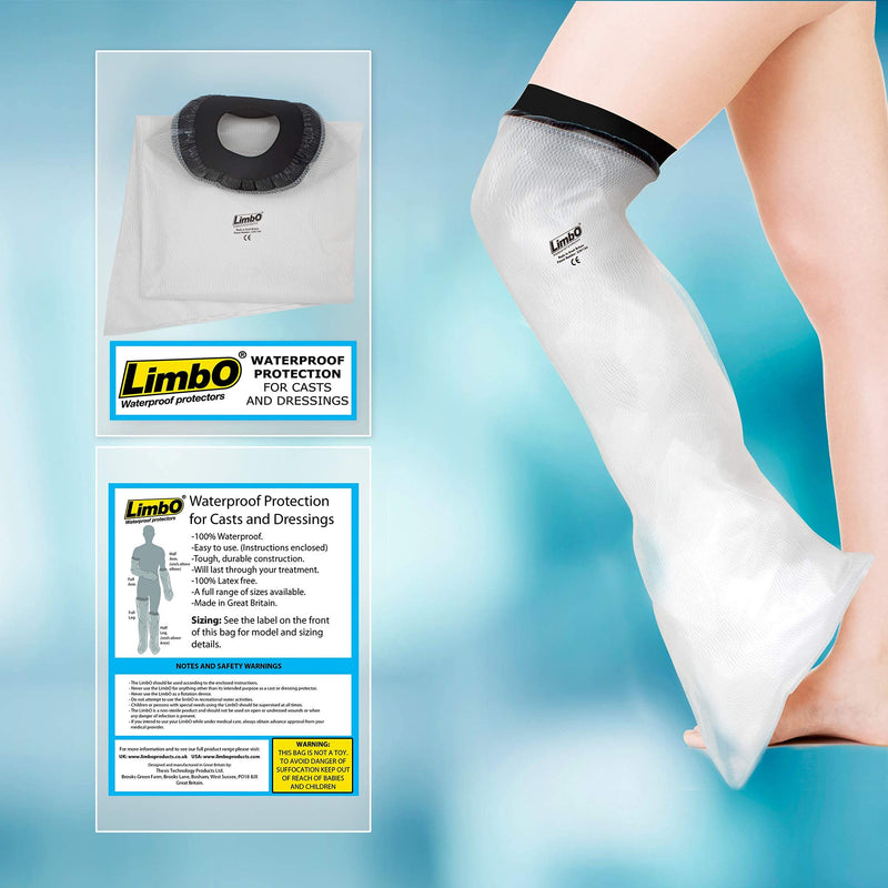 [Australia] - LimbO Waterproof Protectors Cast and Dressing Cover - Adult Half Leg (M76L: 35-40 cm Above Knee Circ. (Over 6'0)) M76L: 35-40 cm Above Knee Circ. (Over 6'0) 