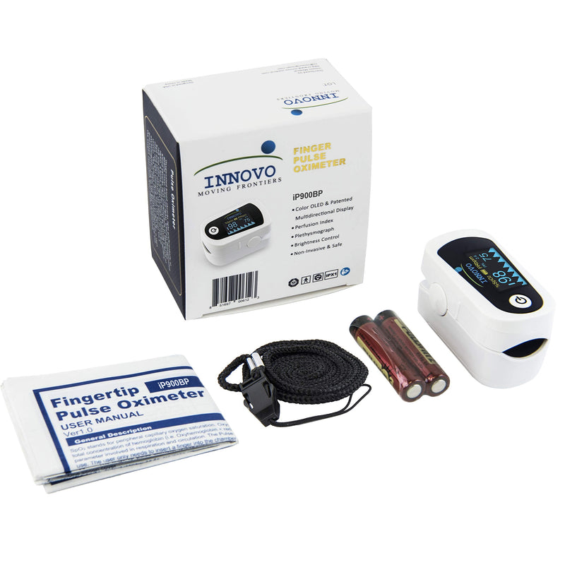 [Australia] - Innovo Premium iP900BP Fingertip Pulse Oximeter Blood Oxygen Monitor with Plethysmograph and Perfusion Index 