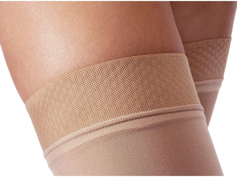 [Australia] - JOBST Relief Thigh High 30-40 mmHg Compression Stockings, Closed Toe with Silicone Dot Band, Medium, Beige 