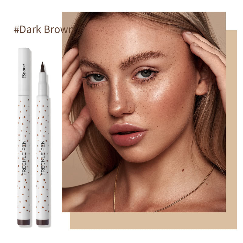 [Australia] - Freckle Pen 2 Colors Waterproof Long Lasting Quick Dry Small Spot Natural Like Face Freckle Makeup Pen, Dark Brown and Light Brown, Upgrade Design 