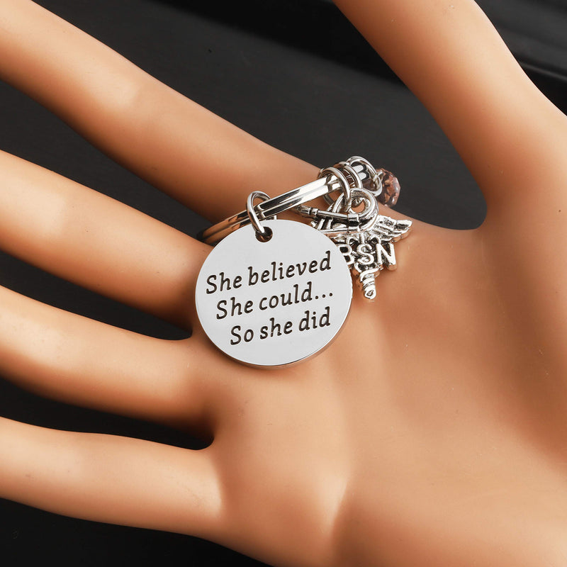 [Australia] - TIIMG BSN Gift Bachelor of Science in Nursing Nurse Gift BSN Graduation Gift She Believed She Could So She Did Medical School Grad Gifts Nursing Student Gift She Believed KR BSN 