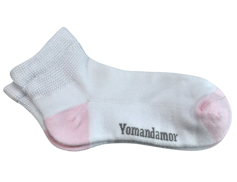 [Australia] - Yomandamor Women's 5 Pairs Non-Binding Cotton Ankle Diabetic/Dress Socks with Seamless Toe and Cushion Sole 9-11 5 Pairs White 