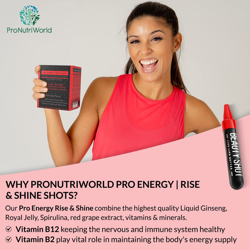 [Australia] - Liquid Korean Ginseng and Royal Jelly, Guarana, Bee Pollen and Taurine, High Dose Immunity Drink, Reduces Tiredness and Fatigue, 20 Energy Shots 