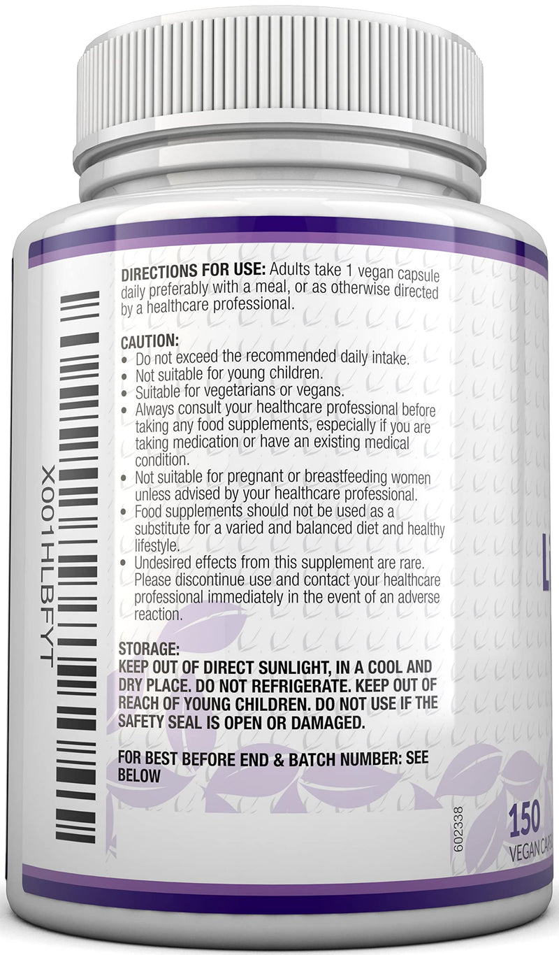 [Australia] - Alpha Lipoic Acid 650mg – 150 High Strength Vegan and Vegetarian ALA Capsules – 5 Month Supply – UK Manufactured to GMP Standards 