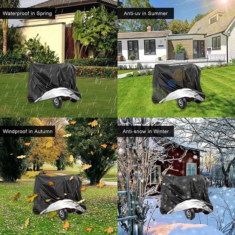 [Australia] - VVHOOY Mobility Scooter Cover, 210D Oxford Heavy Duty Waterproof 4 Wheel Power Scooter Travel Storage Cover All-Weather Outdoor Protection 55 x 26 x 36 inch/140 x 66 x 91 cm 