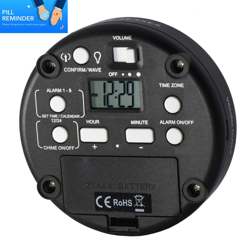 [Australia] - Five senses - atomic talking alarm clock for mom and dad or visually Impaired people with 8 wake up alarms clock an option for talking watch 1623 