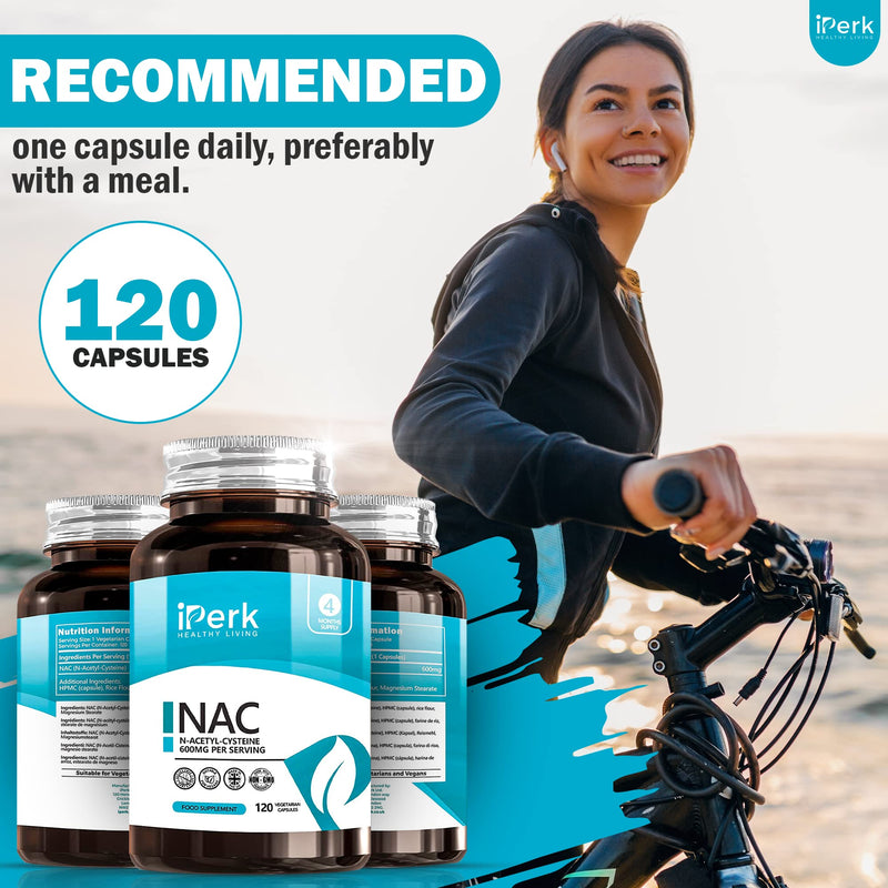 [Australia] - NAC N-Acetyl- Cysteine 600mg 120 Capsules - UK Manufactured | Suitable for Vegetarians and Vegans (4 Months Supply) 