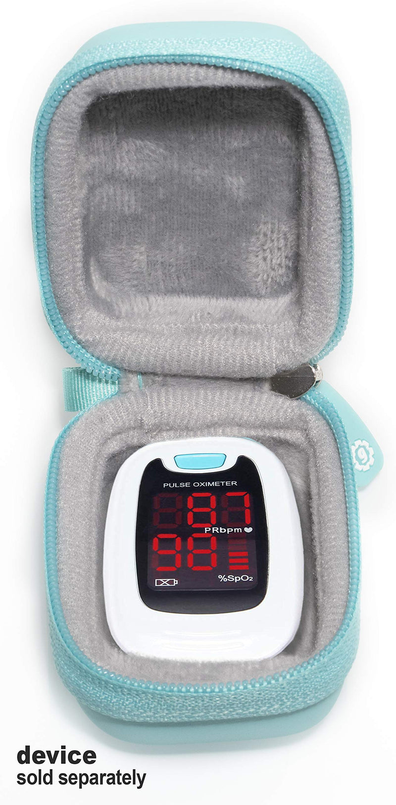 [Australia] - Fingertip Pulse Oximeter Case for Zacurate Pro 500DL, 500BL, Childrend; Facelake FL400 t. FL350, CMS500DA; mibest; ANKOVO, Santamedical, Innovo Deluxe, Santamedical, ANKOVO, CONTEC, Metene (CASE ONLY) Mint green 