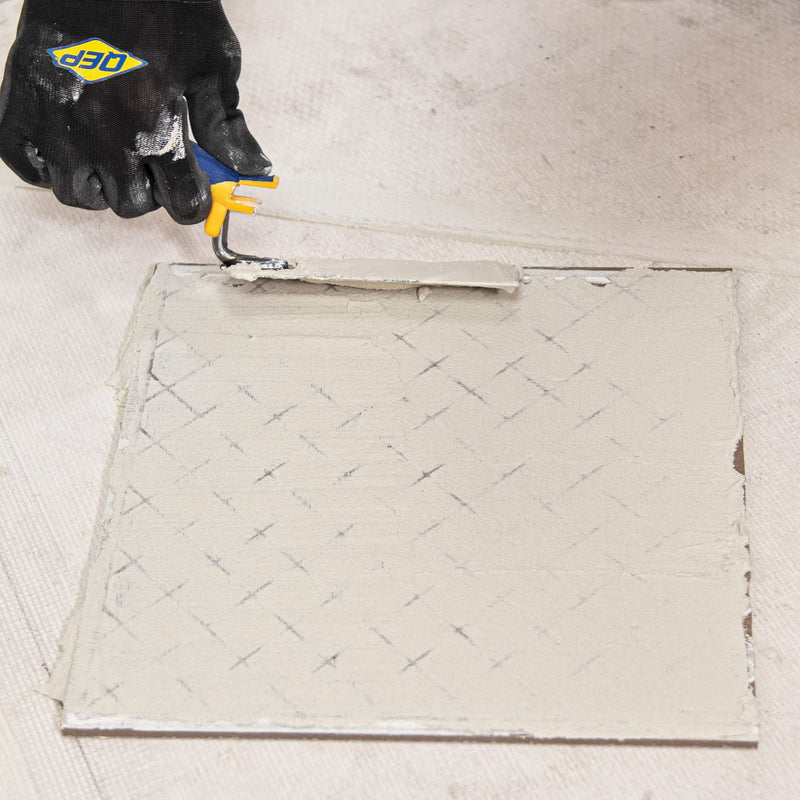 [Australia] - QEP 6 in. x 2 in. Comfort Grip Flat Margin Flooring Trowel with Bucket Hook, Silver (42112) 