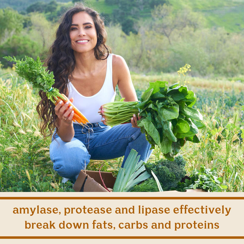 [Australia] - Feel Good Digestive Enzymes — Solluna by Kimberly Snyder — Digestion & Nutrient Absorption Aid for Stomach Pain, Gas & Bloating — Multi-Enzymes Lipase, Amylase, Protease, Cellulase, & Galactosidase 