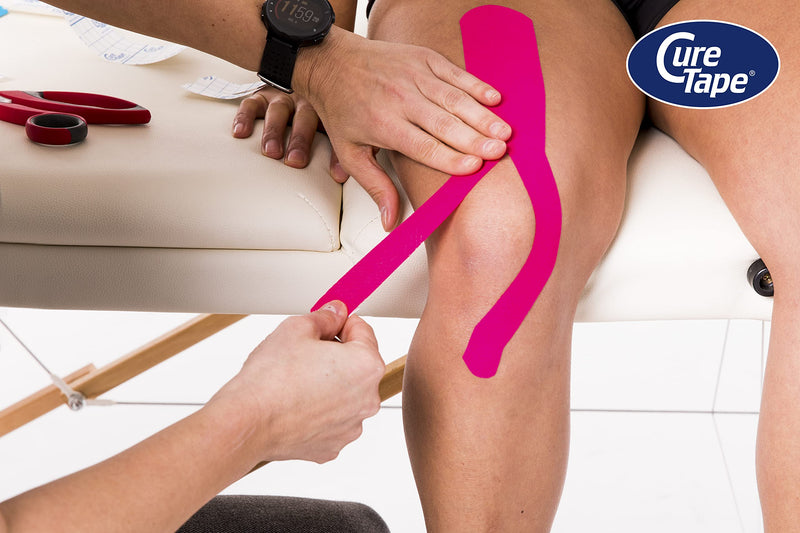 [Australia] - CureTape® Sports Kinesiology Tape | 30% Stronger Adhesion for Extreme Sporting Conditions | Waterproof & Quick Dry Viscose | Recover Faster, Train Harder! (Pink) Pink 