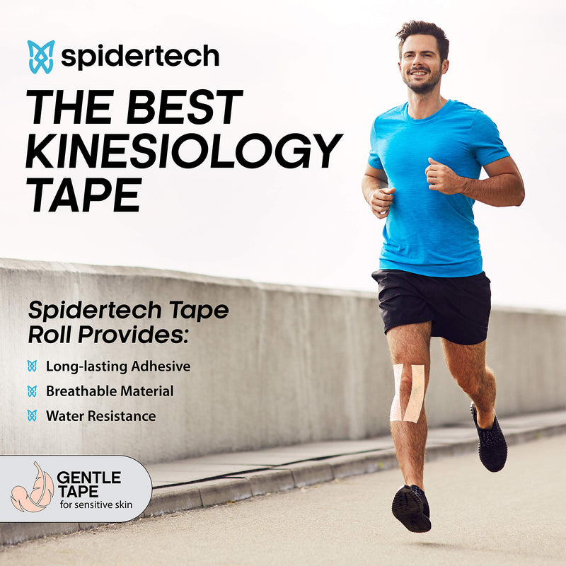 [Australia] - SpiderTech Gentle-Therapeutic Kinesiology Tape Roll for Hyper Sensitive and Radiated Skin 2"x16.4'50mmx5m Single Roll 