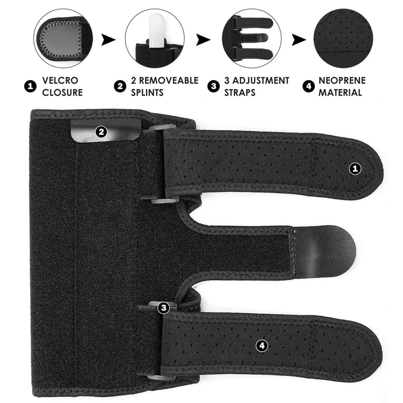 [Australia] - Elbow Brace, 2 Removable Metal Splints for Tendonitis, Elbow Brace for Ulnar Nerve Entrapment, Cubital Tunnel Syndrome, Night Elbow Splint for Men Women 