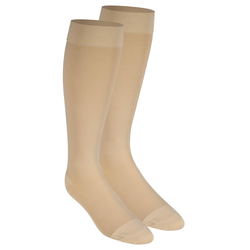 [Australia] - NuVein Medical Compression Stockings, 15-20 mmHg Support for Women & Men, Knee Length, Closed Toe, Beige, X-Large X-Large (15-20 mmHg) 