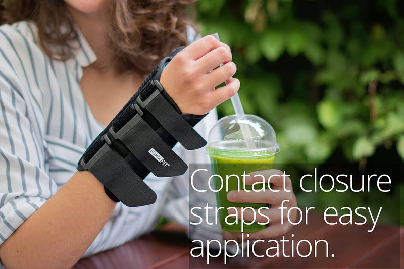 [Australia] - Ossur Formfit Thumb Spica Brace for DeQuervain’s Tendonitis, Arthritis and Gamekeeper’s Thumb | Features Removable Aluminium Stays & Contact Closure Straps | Breathable Material | (Left, Medium) Left - Medium 