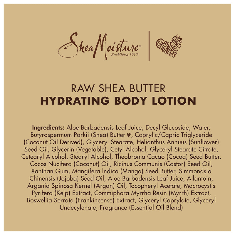 [Australia] - Sheamoisture Hydrating Body Lotion for Dry Skin Raw Shea Butter Paraben Free Lotion 13 oz 