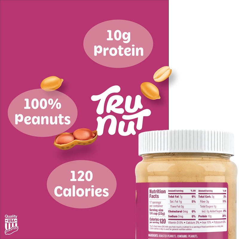 [Australia] - Tru-Nut Peanut Flour - Gluten Free Keto Flour For Baking, Good Source of Plant Protein - Low Carb, Non-GMO, Vegan, Keto Friendly | No Sugar Added | 18 Servings 14oz 