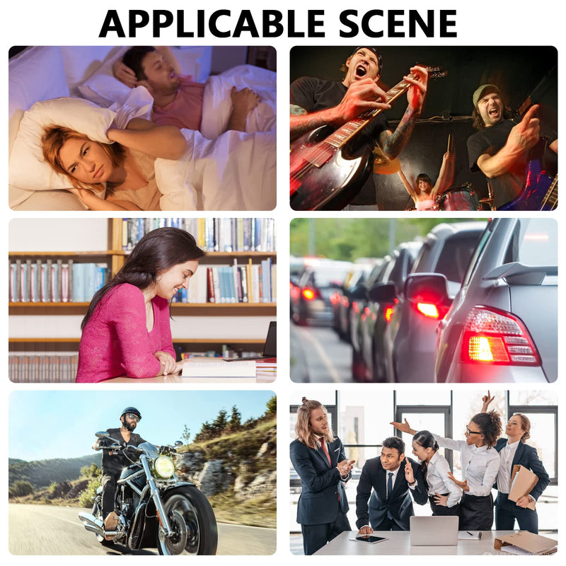 [Australia] - SUPCEAT Ear Plugs for Sleeping Noise Canceling, 2 Pairs Reusable&Washable Earplugs Sound Blocking Sleeping, Soft Silicone Noise Reduction Ear Plug for Sleep, Music, Parties, Festivals, Concerts(Black) Black 