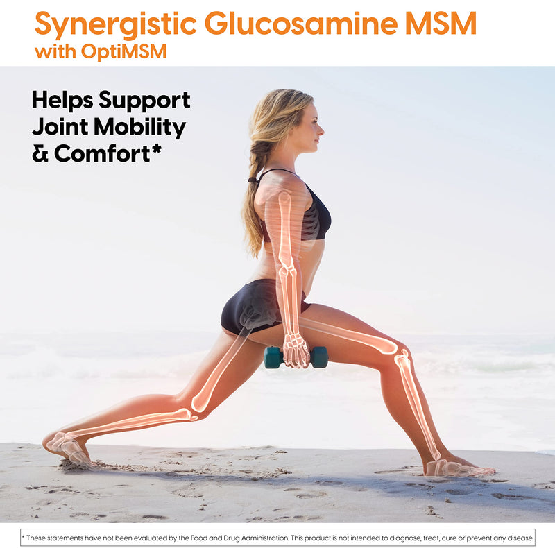 [Australia] - Doctor's Best Synergistic Glucosamine MSM with OptiMSM, Non-GMO, Gluten Free, Soy Free, Joint Support, 180 Caps (DRB-00070) 