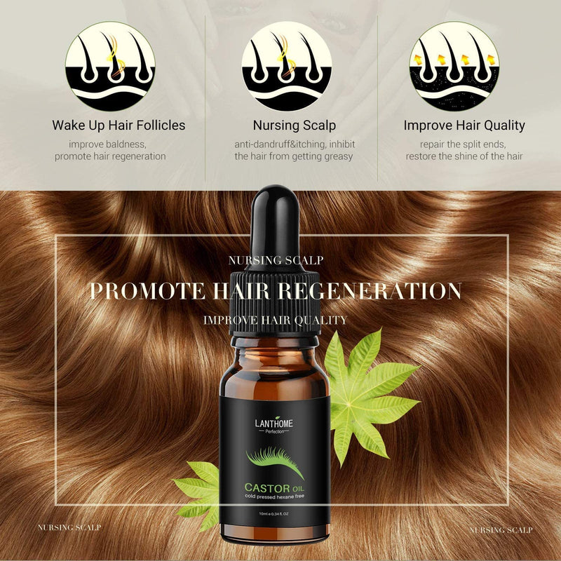 [Australia] - Castor Oil Hair Growth,Organic Castor Oil for Eyebrows Eyebrows Lash Nail,Hair Growth Serum Eyelash Growth Serum,Pure Cold Pressed Lash Growth Serum Skin Care Ricin Oil 