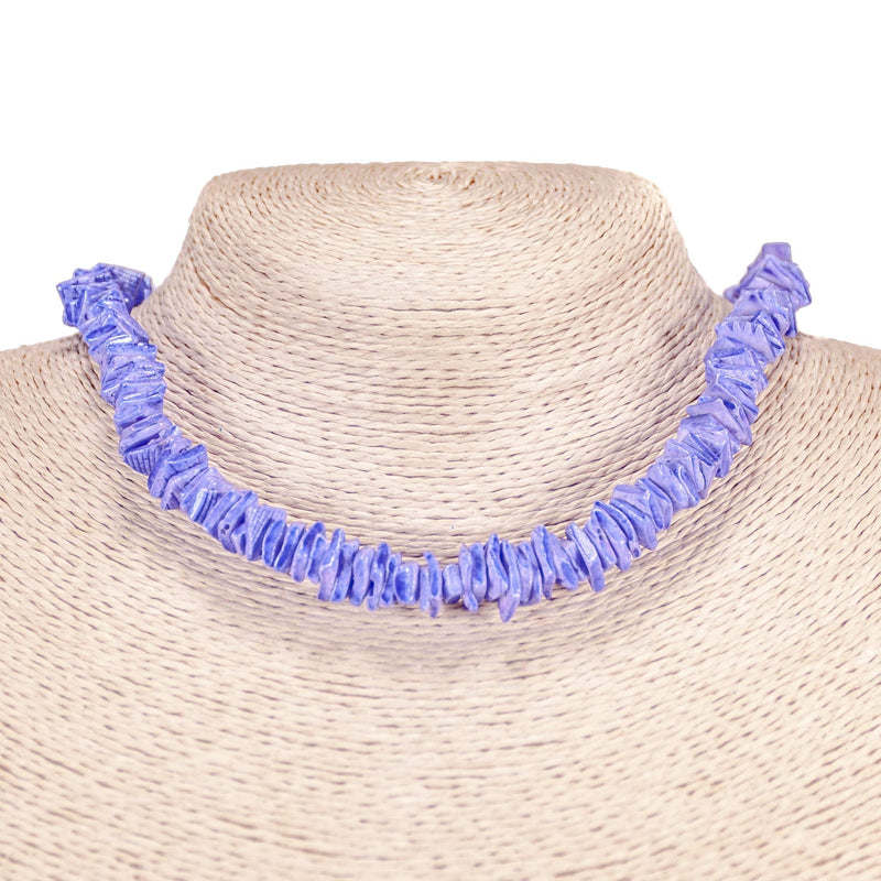 [Australia] - BlueRica 2 Piece Set ~ Purple Puka Chip Shells Necklace & Anklet 